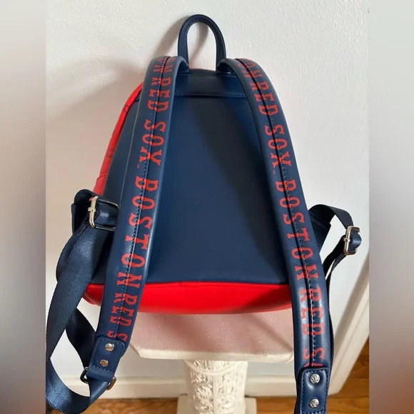 MLB Boston Red Sox Logo Mini Backpack by Loungefly - Picture 2 of 12